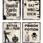 Spooky Halloween Potions Bottle Free Printable Labels ⋆ Love Our Within Free Printable Halloween Poison Bottle Labels