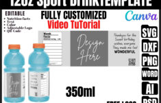 Sports Drink Bottle Blank Label Template, Sports Drink Wrapper with regard to Gatorade Back Label Template