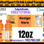 Sports Drink Bottle Label Template, Sports Drink Wrapper Template Within Gatorade Back Label Template