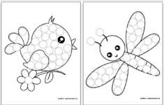 Spring Dot Painting Pages - The Artisan Life intended for Free Printable Dot Paint Worksheets