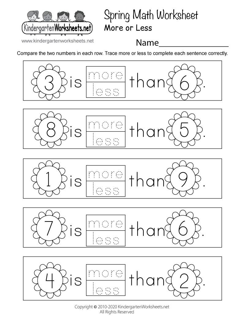 Spring Math Worksheet - Free Printable, Digital, &amp;amp; Pdf in Free Printable Worksheets For Preschool Math