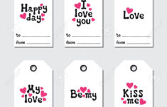 St Valentine'S Day Gift Tags. Printable Tags Collection. Love throughout Valentine&amp;#039;s Day Label Printable