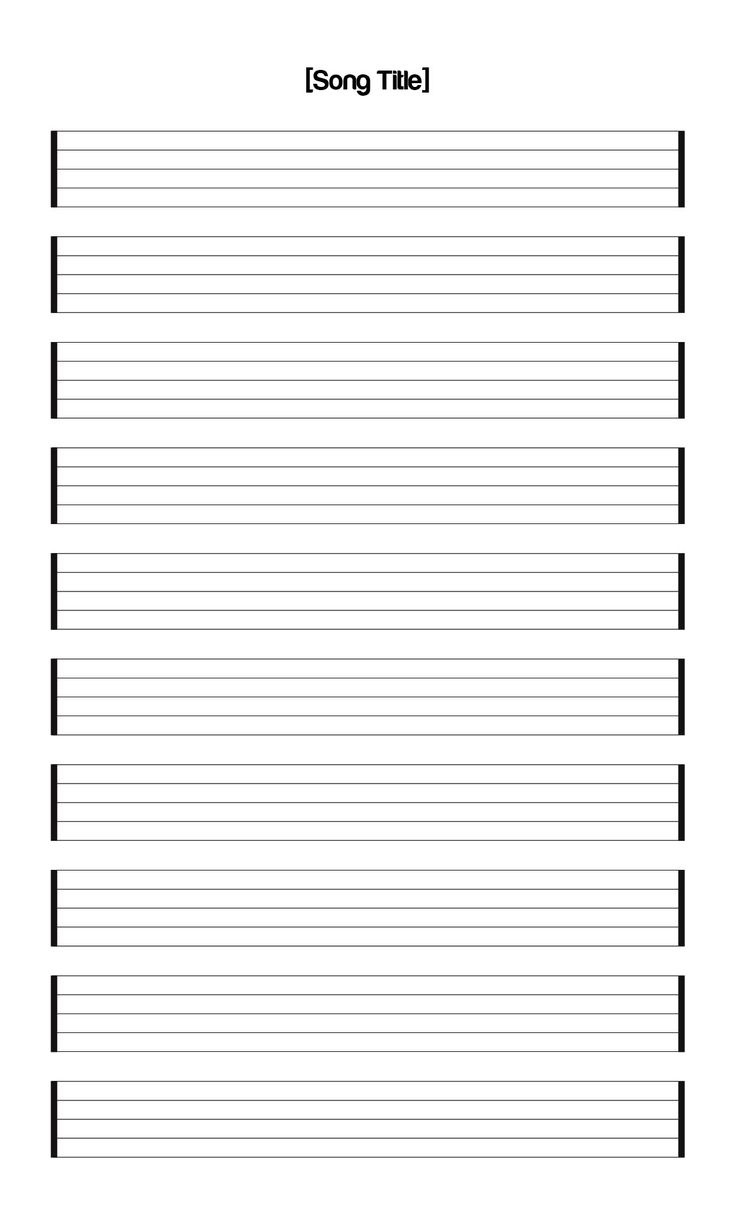 Staff Paper Blank Sheet Music - 10 Free Pdf Printables | Printablee in Free Printable Blank Music Sheets