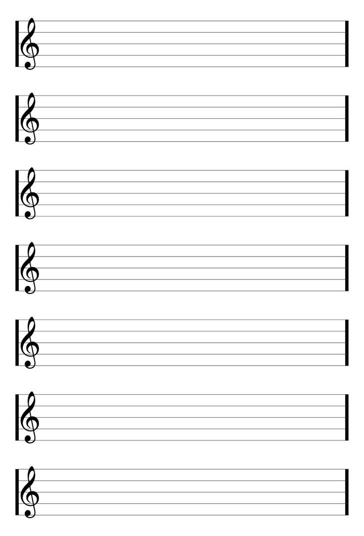Staff Paper Blank Sheet Music - 10 Free Pdf Printables | Printablee regarding Free Printable Blank Music Sheets