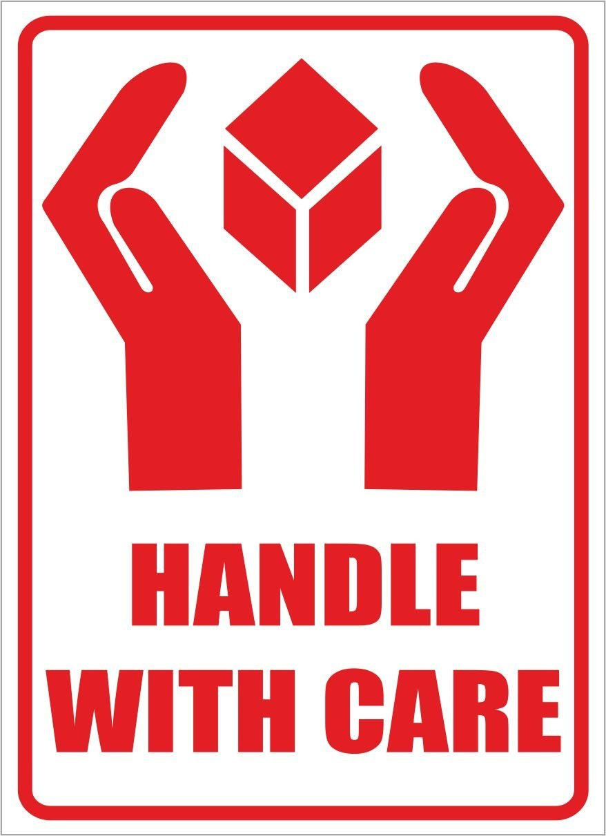 Standard Fragile Sticker Handle With Care, For Industrial in Handle With Care Label Printable
