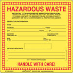 Standard Waste Label For 12Mm Un/Na, Personalized, Pvc Free Film With Printable Hazardous Waste Label