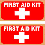 Stickertalk Bandage First Aid Kit Vinyl Stickers, 5 Inches X 1.5 With First Aid Kit Label Printable