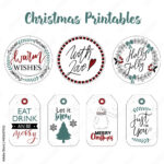 Stock Illustration „Christmas Labels And Stickers Design With For Merry Christmas Labels Printable