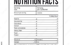 Stock-Vektorgrafik „Nutrition Facts Label Template Vector“ | Adobe with regard to Printable Nutrition Facts Label