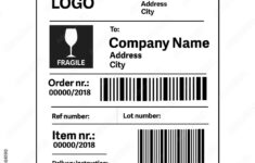 Stock-Vektorgrafik „Shipping Label Template“ | Adobe Stock pertaining to Printable Label Shipping