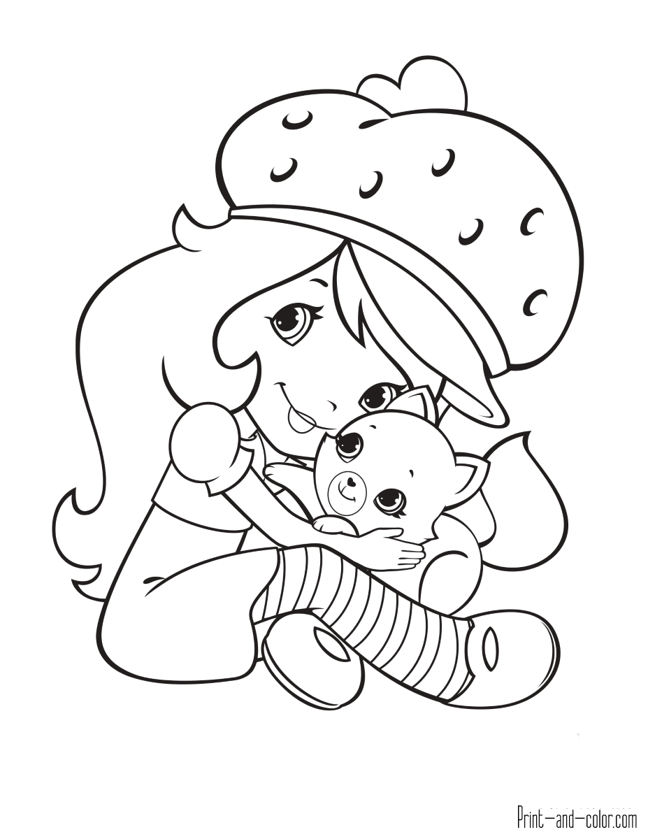 Strawberry Shortcake Coloring Pages | Print And Color for Free Printable Coloring Pages Strawberry Shortcake