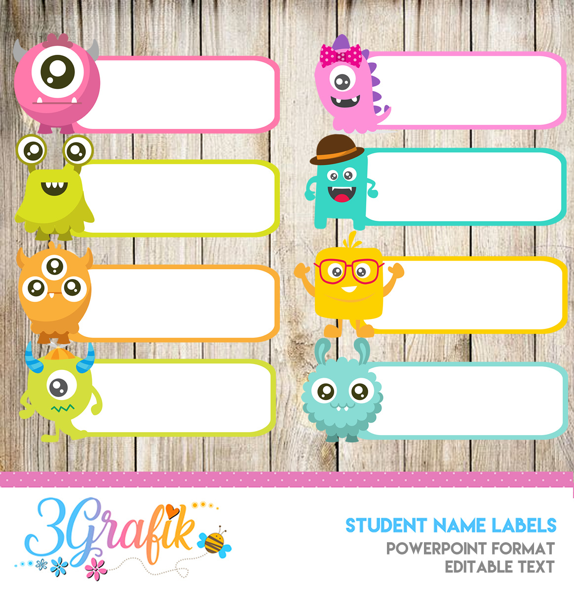 Student Name Labels - Printable with Name Label Printable