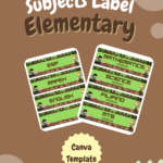 Subject Label For Elementary Notebook (Minecraft) Editable Canva Pertaining To Minecraft Subject Label Printable