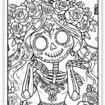 Sugar Skull Coloring Pages (Free Pdf Printables)   Simply Love Throughout Free Printable Sugar Skull Coloring Pages