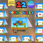 Super Mario Food Tent Labels: Editable Birthday Party Decor Regarding Free Printable Super Mario Party Food Labels