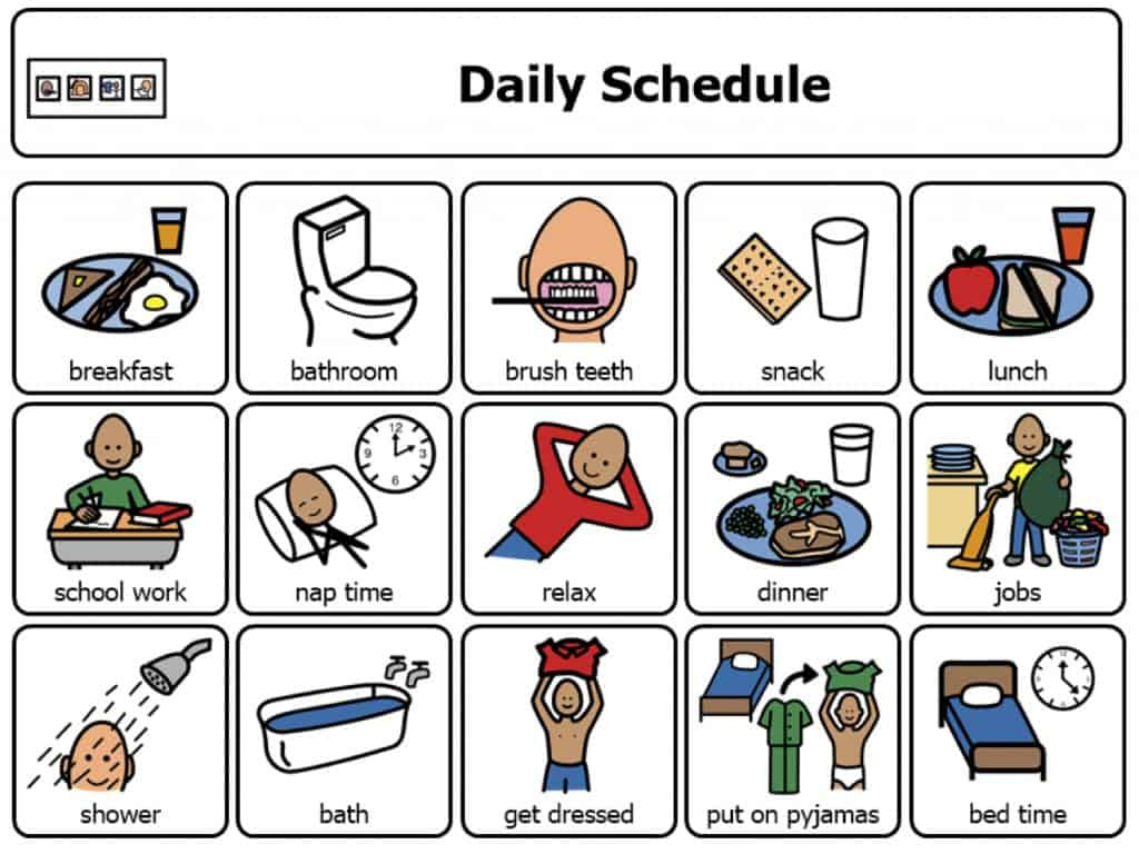 Supporting Autistic Children Using A Visual Scheduling Tool - The regarding Free Printable Daily Schedule For Autistic Child