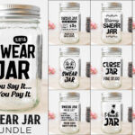Swear Jar Stickers   Etsy Uk Inside Swear Jar Label Printable