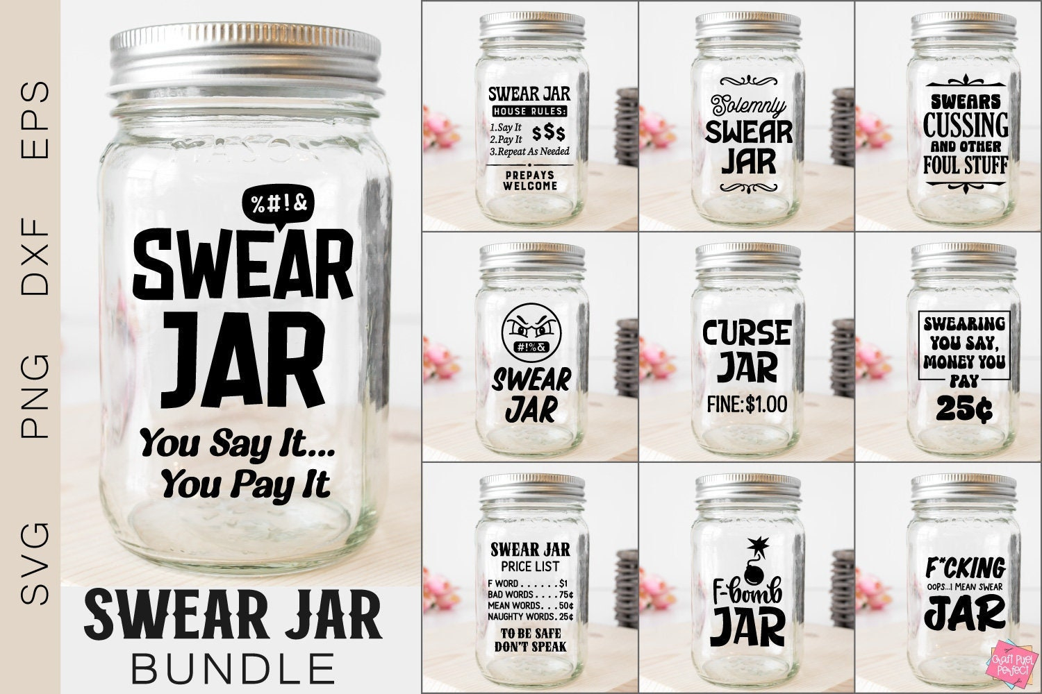 Swear Jar Stickers - Etsy Uk inside Swear Jar Label Printable