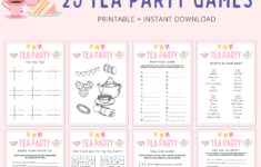 Tea Party Games | Tea Party Games Adults Kids Toddler | Tea Party within Free Printable Tea Party Games For Adults
