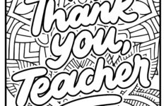 Teacher Appreciation Coloring Pages - Kids Activity Zone within Free Printable Thank You Teacher Coloring Pages