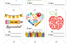 Teacher Appreciation Gifts Printables for Teacher Appreciation Labels Free Printable