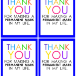Teacher Appreciation Marker Gift Tag (Free Printable Regarding Teacher Appreciation Printable Labels