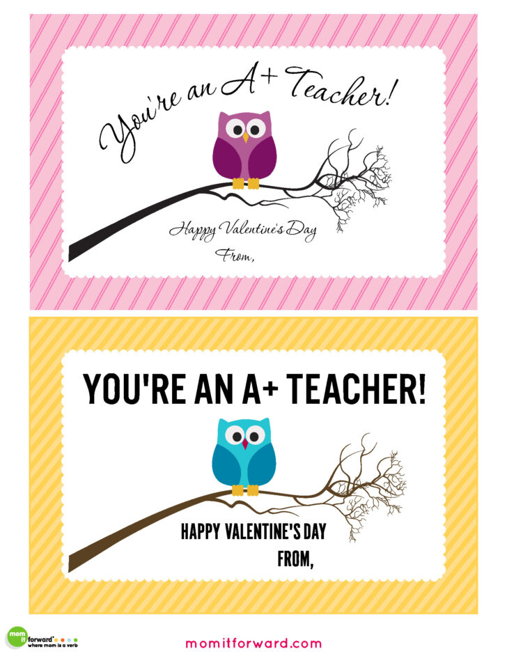 Free Printable Teacher Valentine Cards