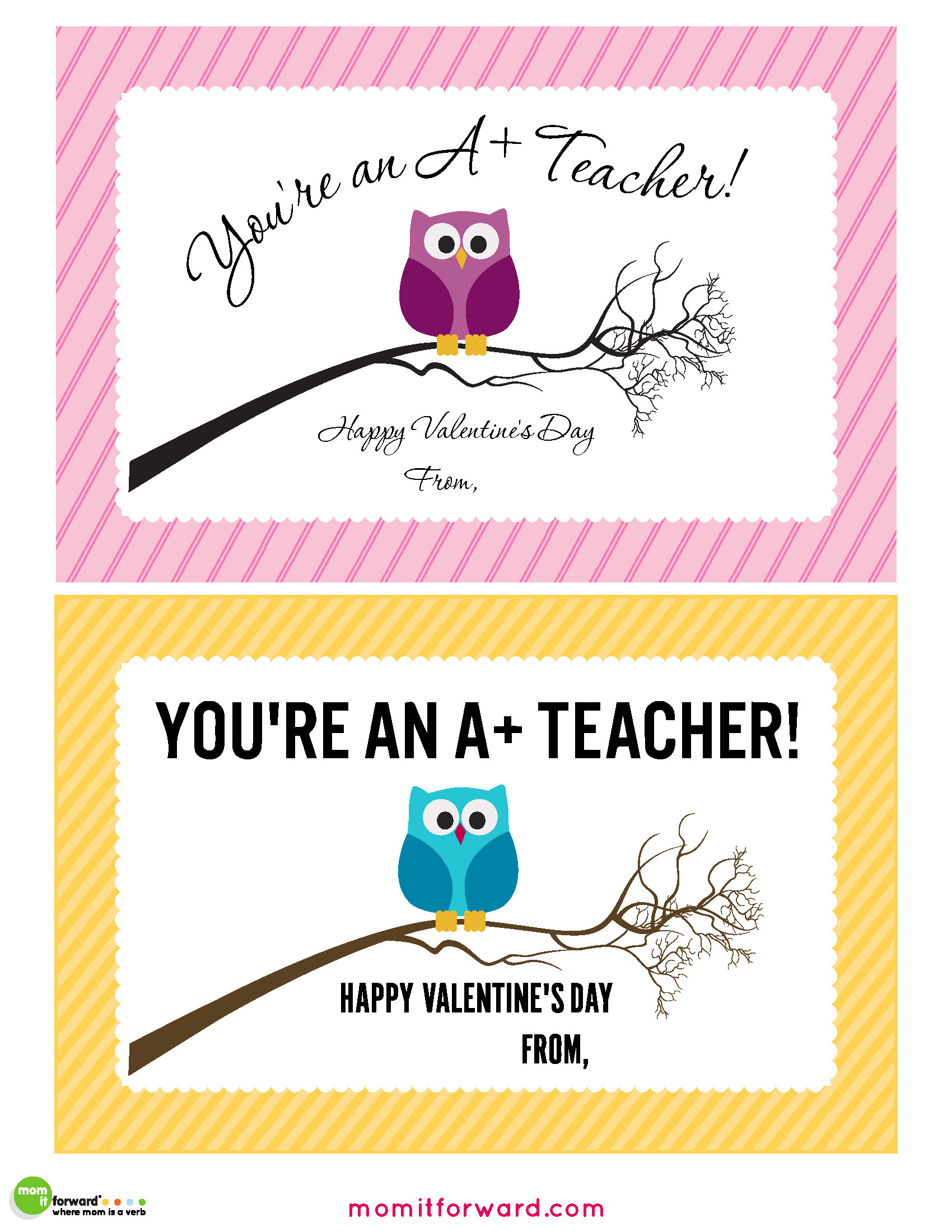 Teacher Valentines Day Cards Printable- Mom It Forwardmom It Forward for Free Printable Valentine&amp;amp;#039;s Day Cards For Teachers
