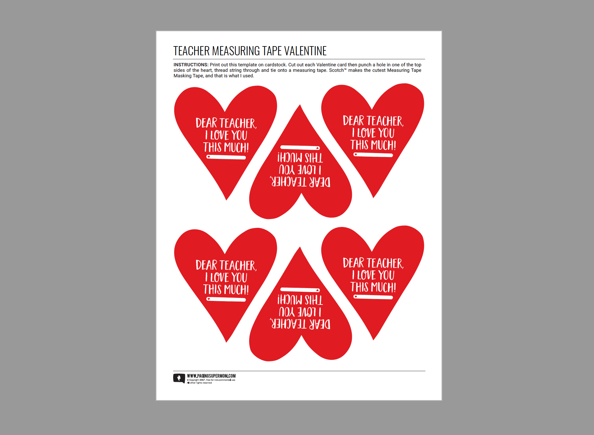 Teacher Valentines - Free Printable For Easy Teacher&amp;#039;S Valentine Gift with regard to Free Printable Valentines Cards For Teachers