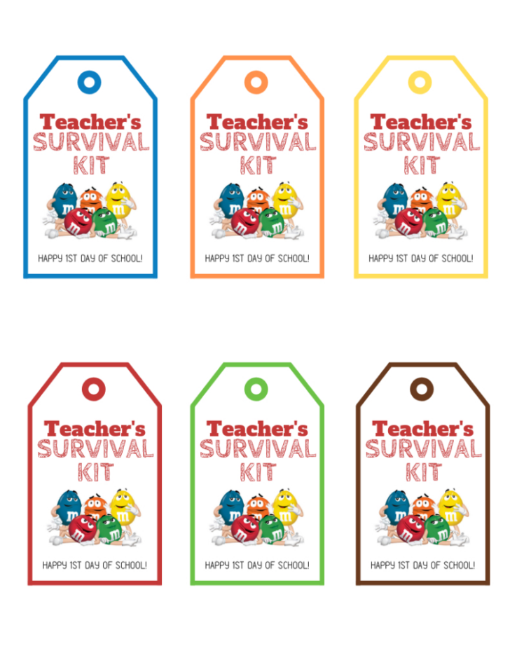Free Printable Teacher Survival Kit Label Printable
