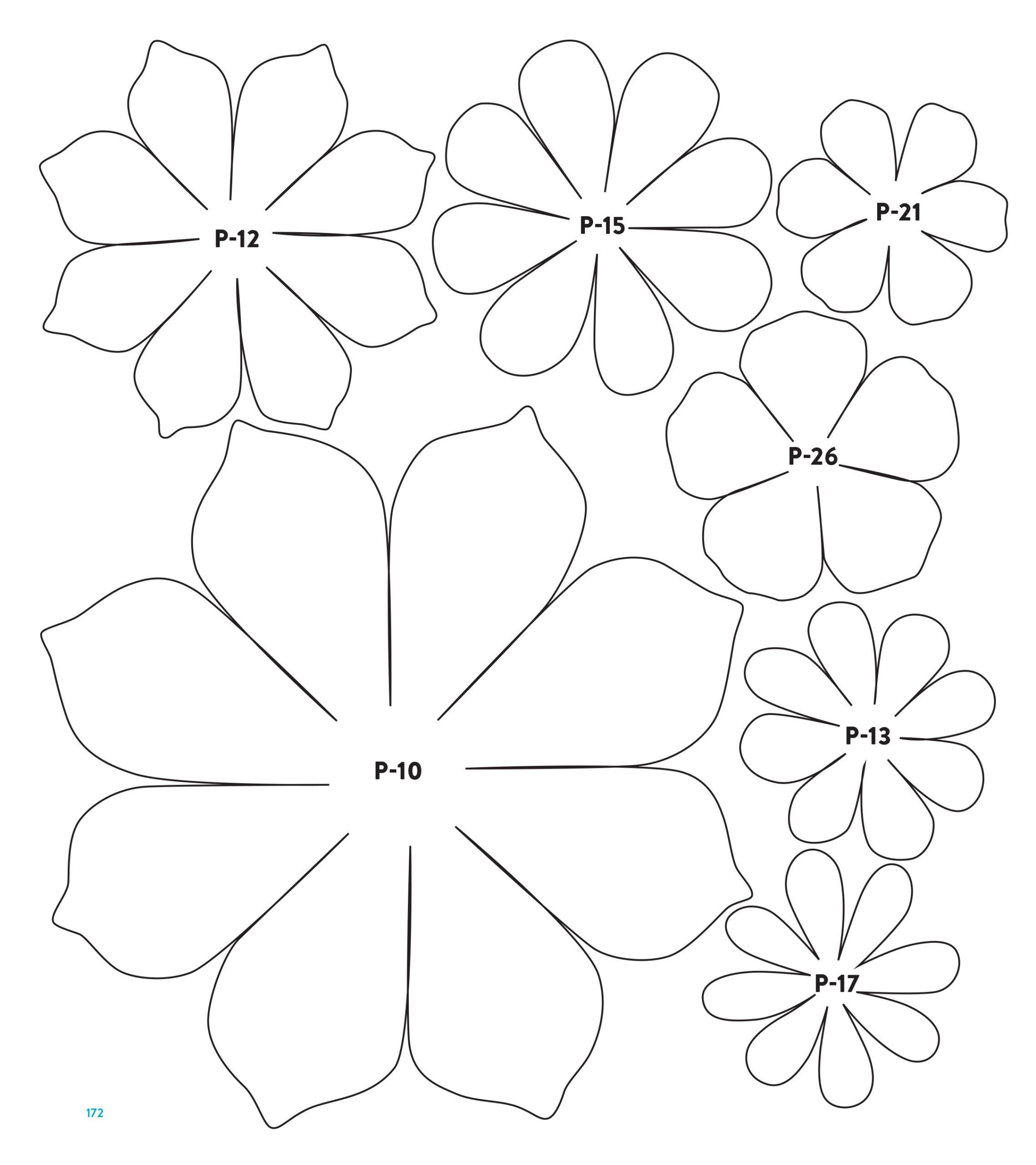 Templates inside Free Printable Paper Flower Patterns