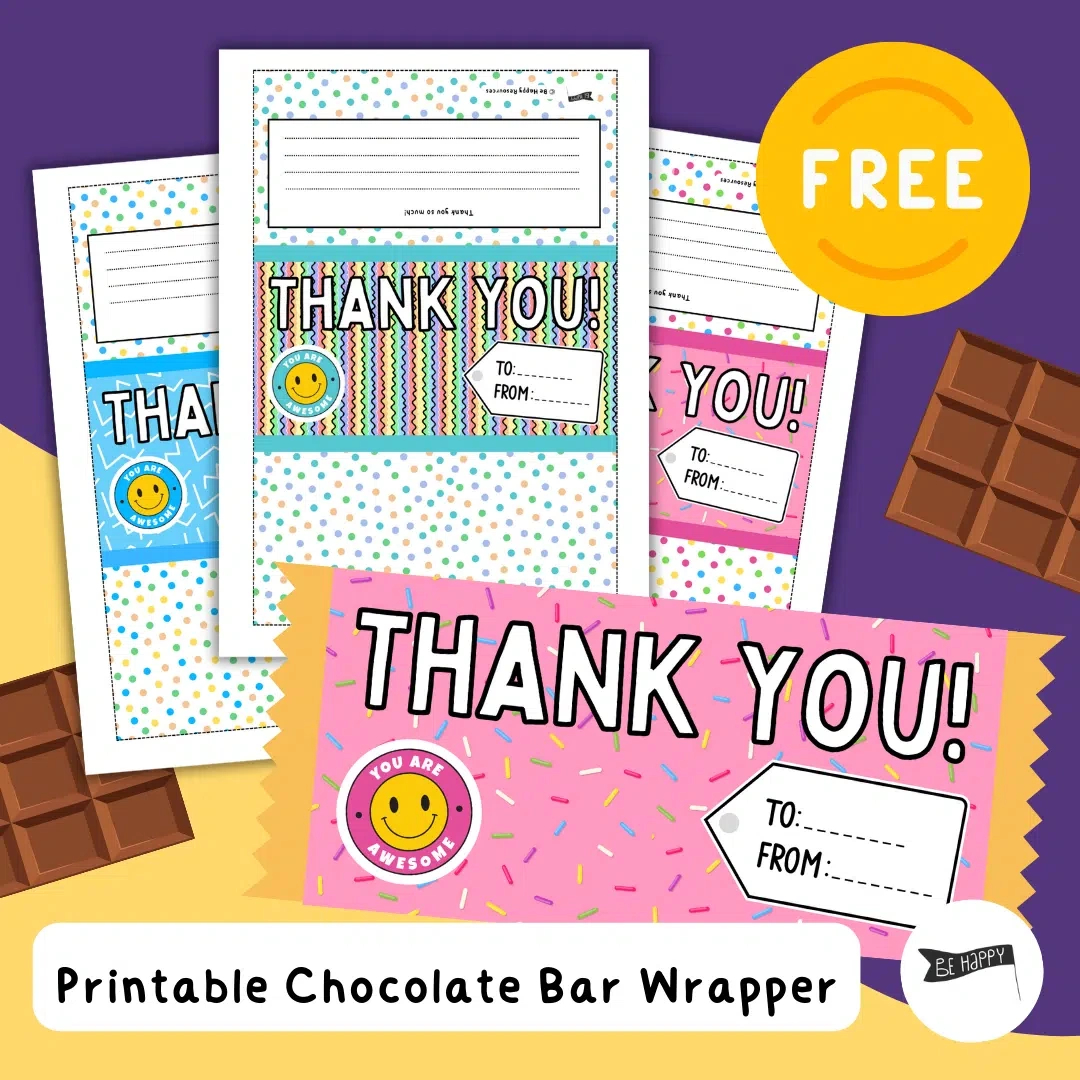 Thank You &amp;quot;You Are Awesome!&amp;quot; Printable Chocolate Bar Wrapper for Free Printable Candy Bar Wrappers