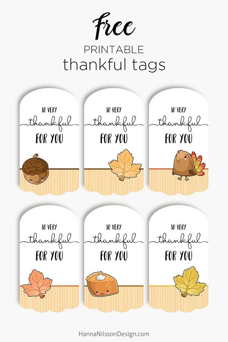Thankful For You Tags| Free Printable Tags For Thanksgiving Gifts with Thanksgiving Labels Free Printable