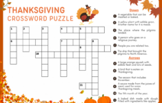 Thanksgiving Crossword Puzzle – Sword &amp; Shield with regard to Free Printable Thanksgiving Crossword Puzzles