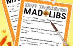 Thanksgiving Mad Libs Printable Game - Happiness Is Homemade throughout Free Printable Thanksgiving Mad Libs
