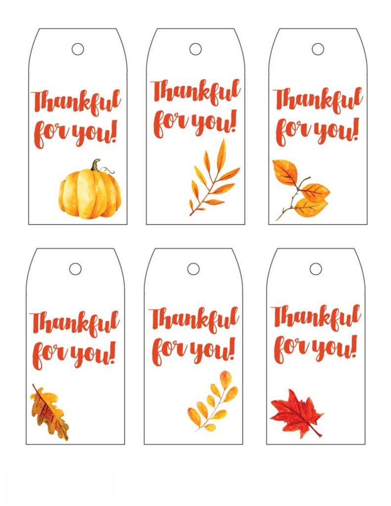 Thanksgiving Printable Gift Tags - South Georgia Style throughout Free Printable Thanksgiving Labels