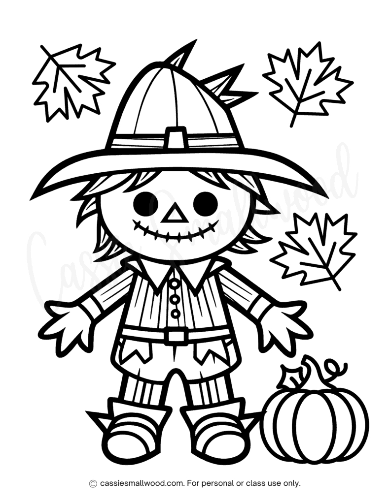 The Best Scarecrow Coloring Pages - Cassie Smallwood for Free Printable Scarecrow Coloring Pages