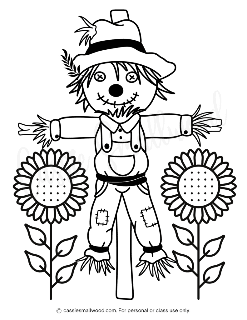 The Best Scarecrow Coloring Pages - Cassie Smallwood regarding Free Printable Scarecrow Coloring Pages