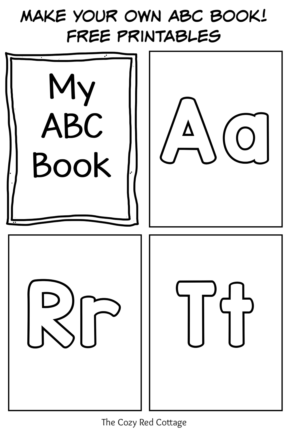 The Cozy Red Cottage: Create Your Own Abc Book throughout Free Printable Printable Abc Book Template
