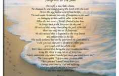 The Footprints In The Sand Poem - Christian Poem - Inspirational Print -  Ready To Frame Wall Plaque Gift Idea Ocean Beach Scene with Free Printable Footprints In The Sand Poem