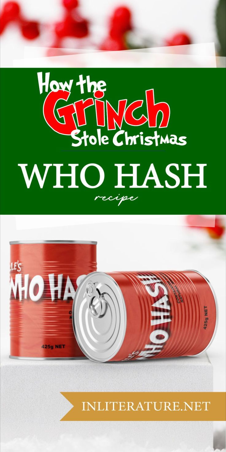 The Grinch; Who Hash with Who Hash Printable Label