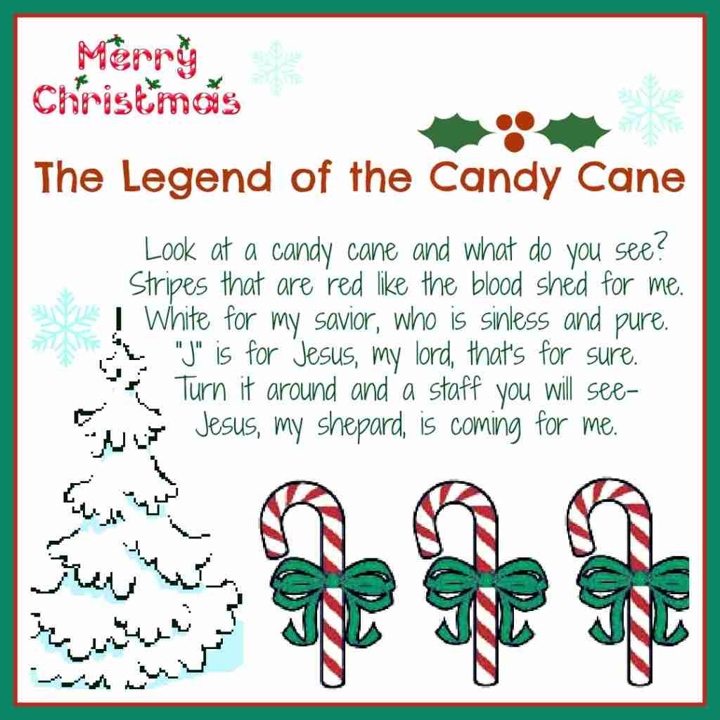 The Legend Of The Candy Cane: Free Printable And A Giveaway with Free Printable Legend of The Candy Cane Printable