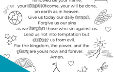 The Lord'S Prayer Printable For Kids - Out Upon The Waters throughout Free Printable The Lord'S Prayer Activity Sheets
