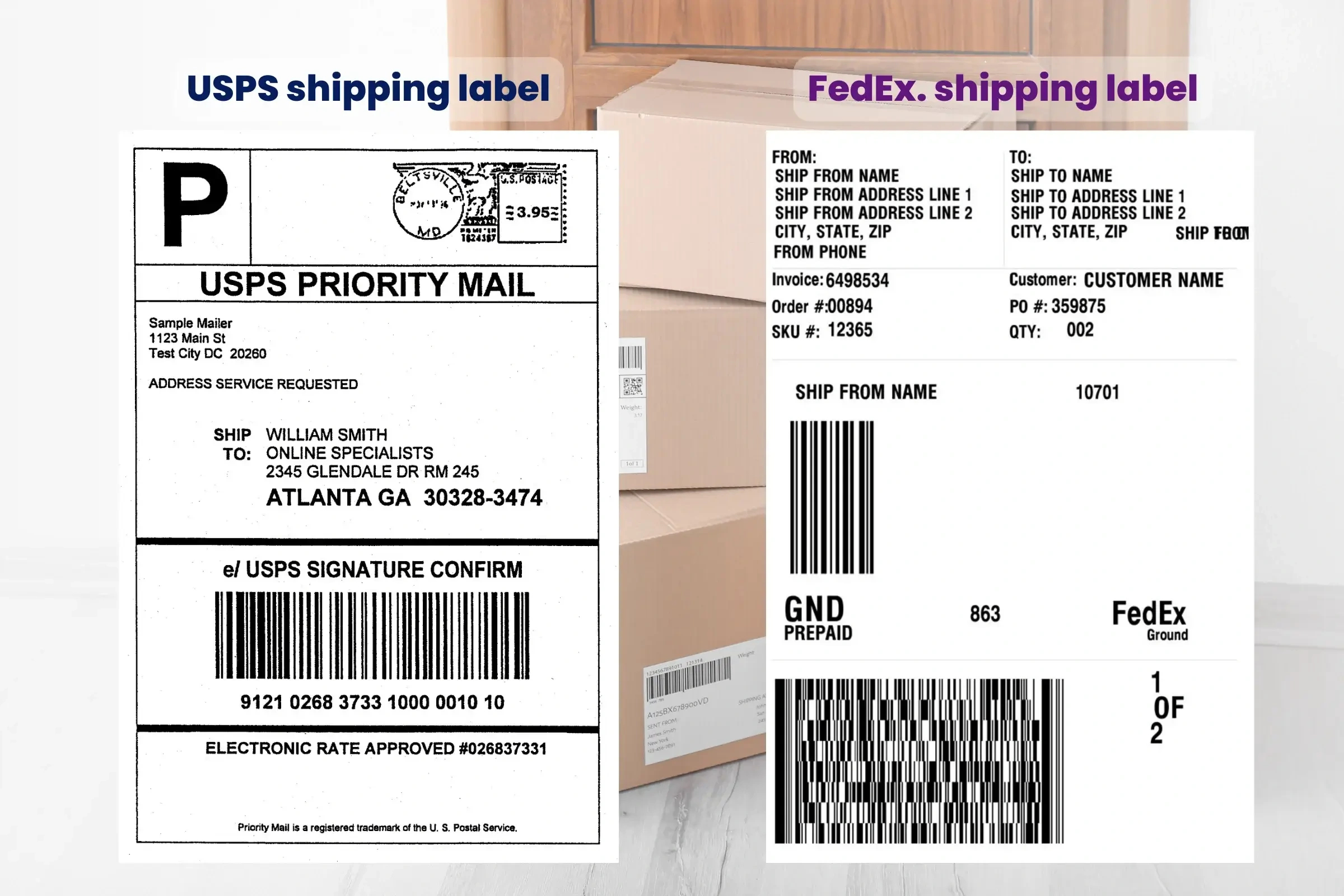 The Only Free Shipping Label Template You&amp;#039;Ll Ever Need | Track-Pod in Printable Parcel Asset Label