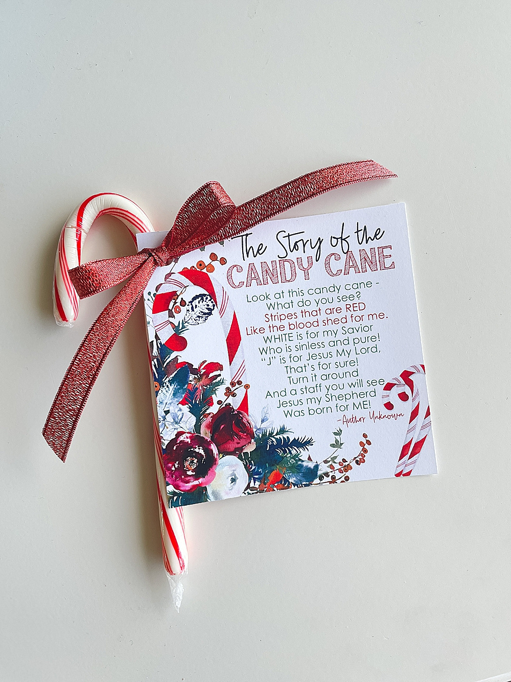 The Story Of The Candy Cane With Printable Tags - Six Clever Sisters intended for Free Printable Legend Of The Candy Cane Printable
