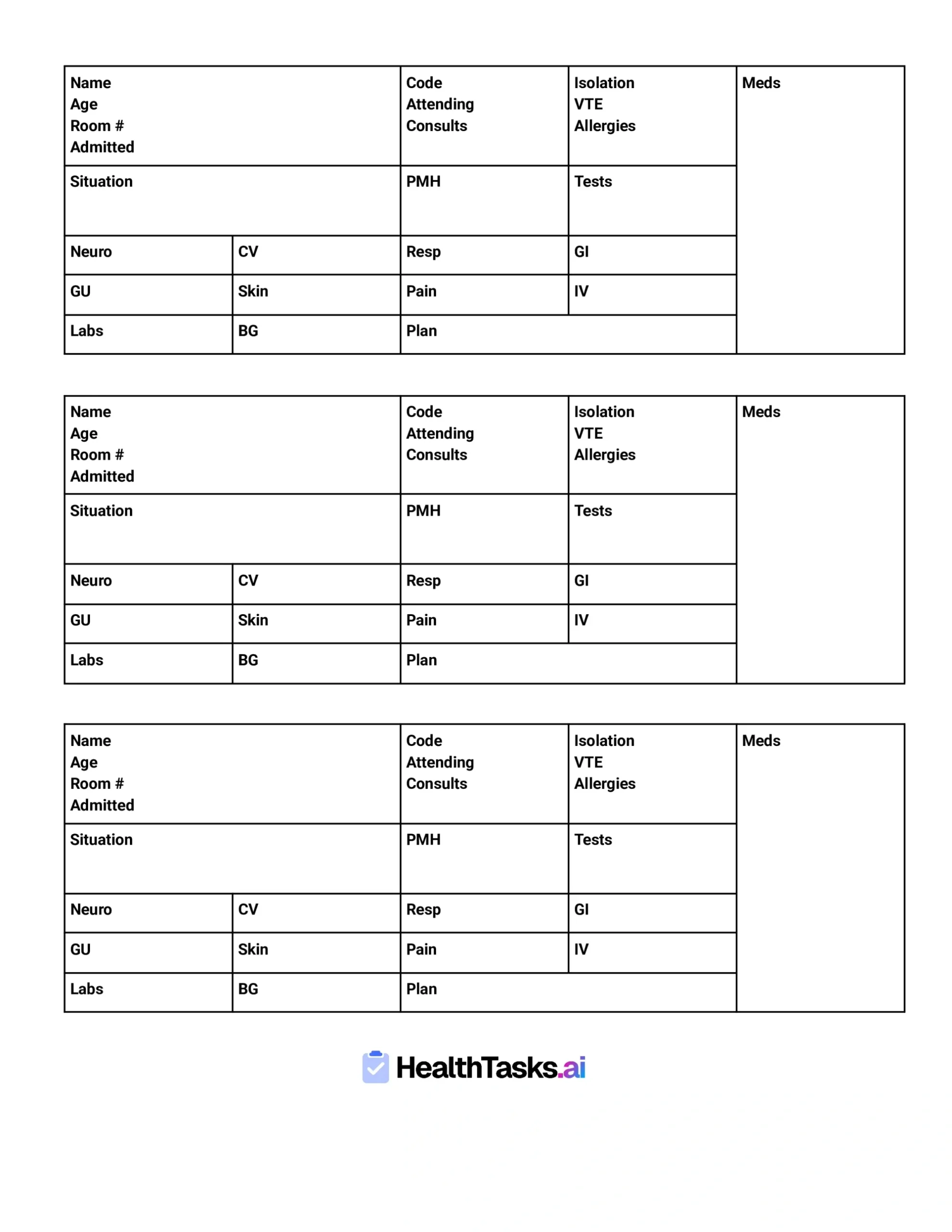 The Ultimate Nursing Report Sheet Guide - Free Downloads! regarding Free Printable Med Surg Nursing Report Sheet