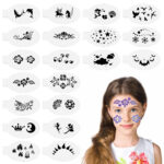 Thinp Reusable Face Painting Stencils   20 Piece Set For India | Ubuy Within Free Printable Face Painting Stencils
