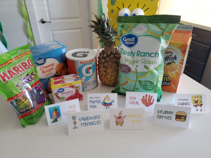 Free Printable Spongebob Food Labels