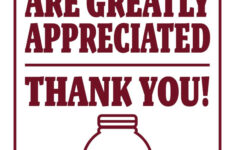 Tip Jar Signs - 12 Free Printables | Printabulls with regard to Free Printable Tip Jar Label