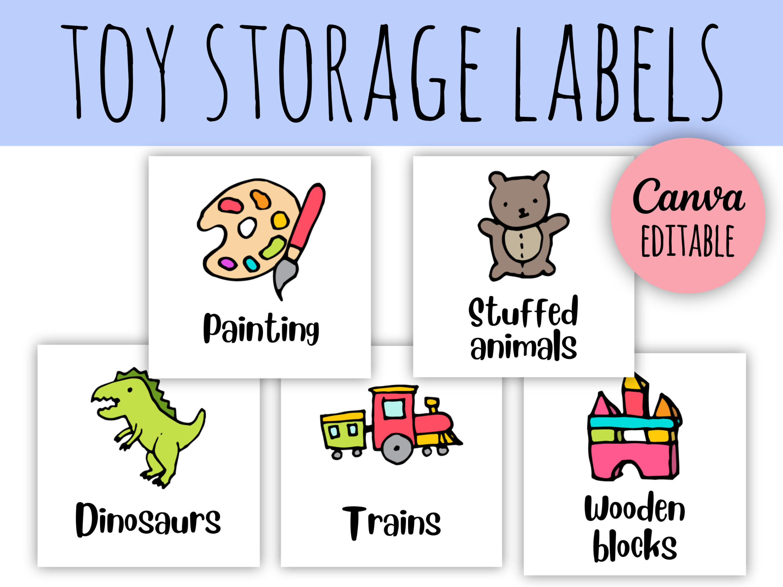 Toy Storage Labels Editable | Printable | Toys Organizer | Toy pertaining to Toy Storage Labels Templates